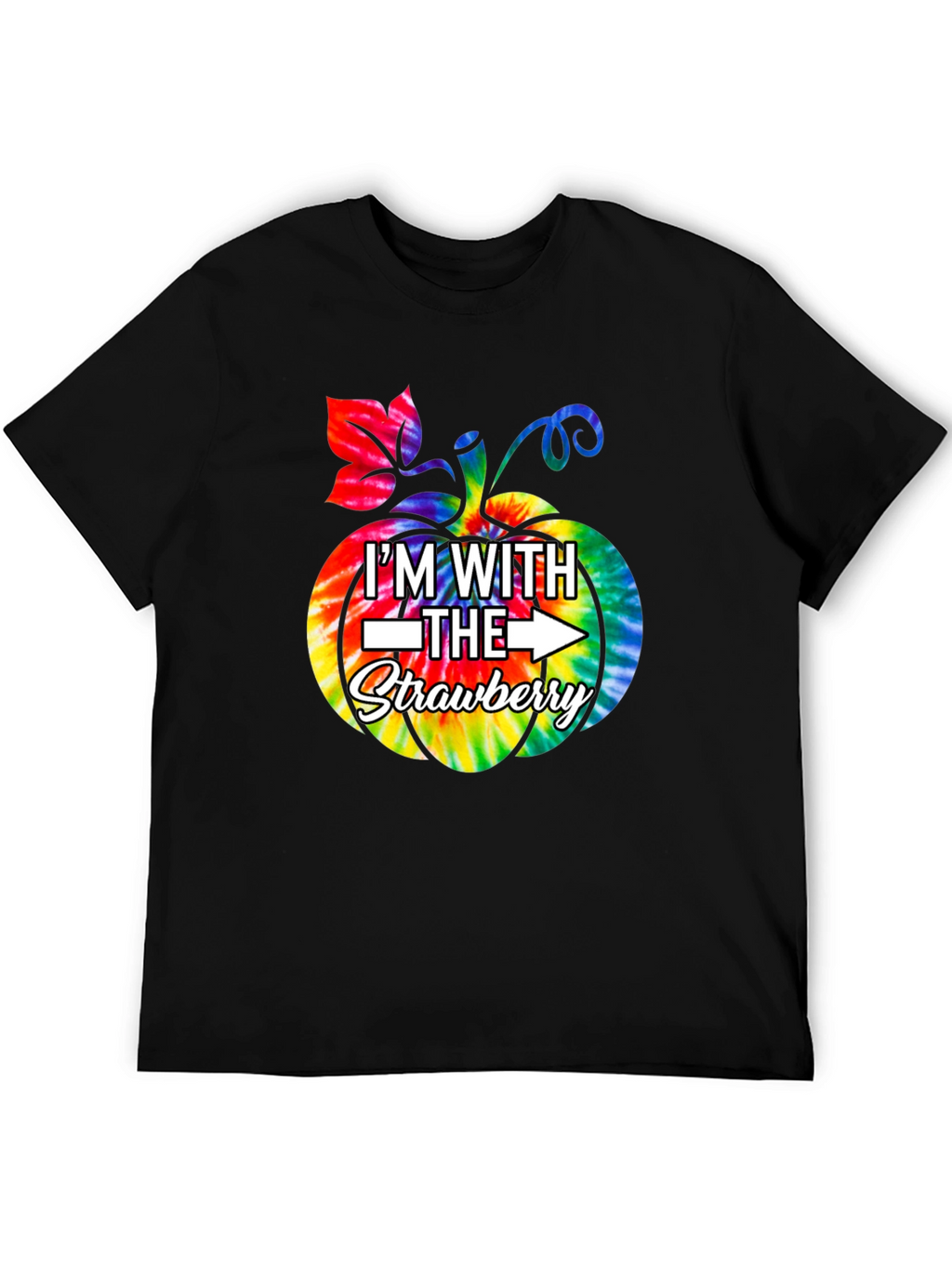 Im With the Strawberry Tie Dye Pumpkin T-Shirt