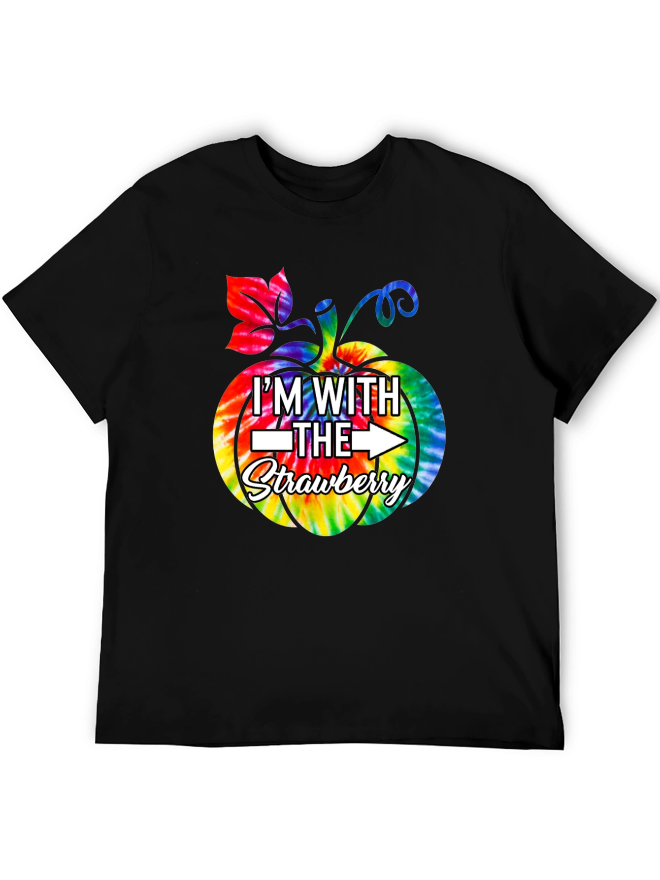 Im With the Strawberry Tie Dye Pumpkin T-Shirt
