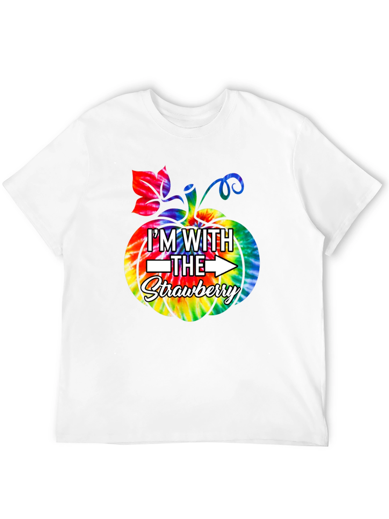 Im With the Strawberry Tie Dye Pumpkin T-Shirt