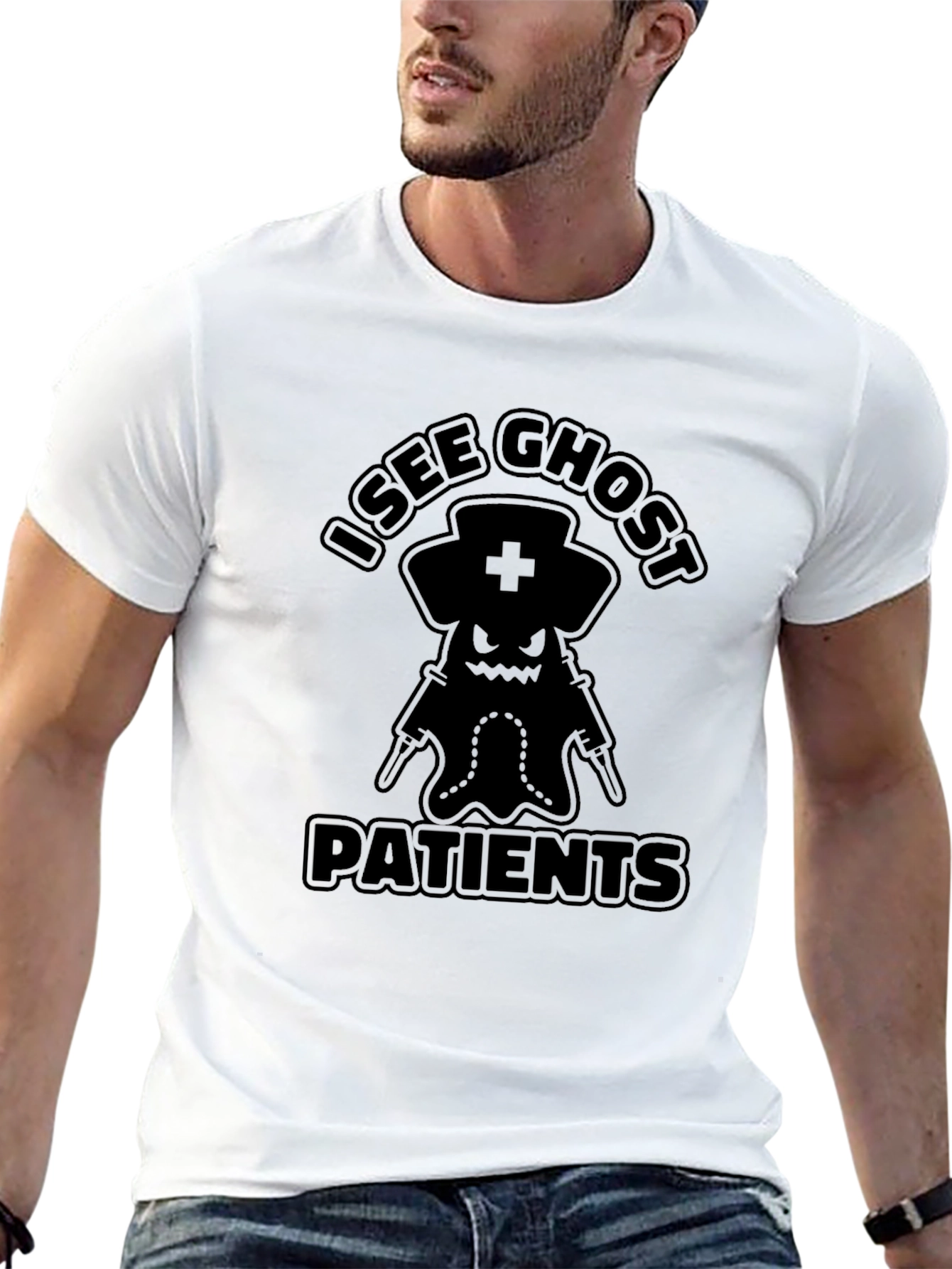 I See Ghost Patients Funny Nurse T-Shirt