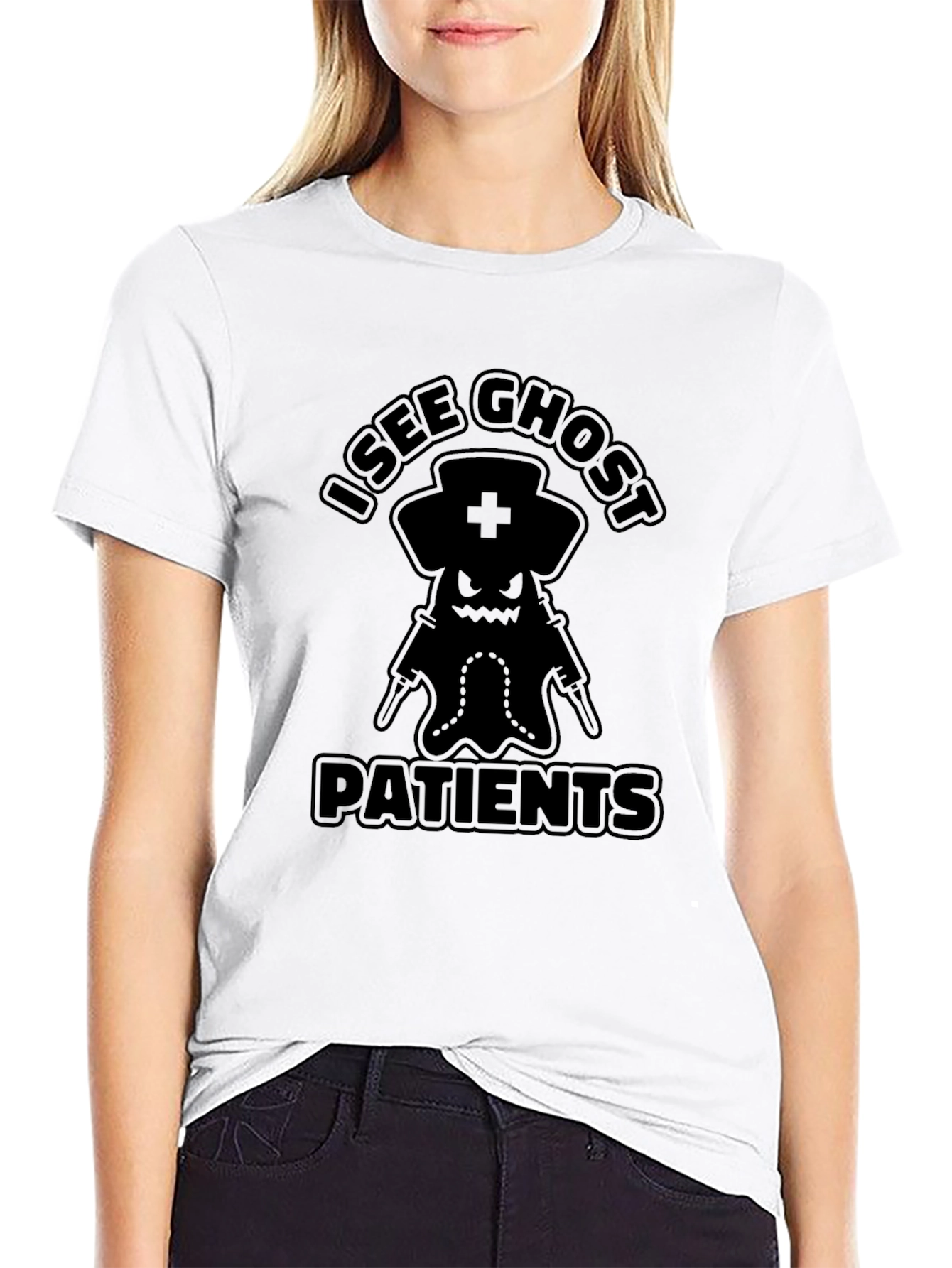 I See Ghost Patients Funny Nurse T-Shirt