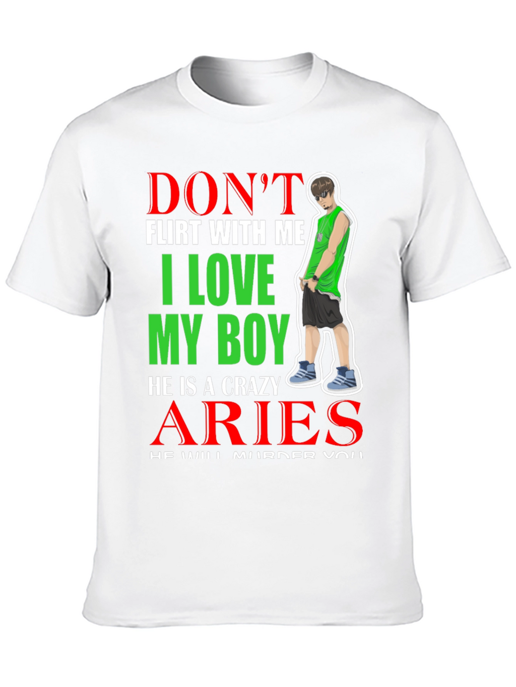 Dont Flirt With Me Aries Boy T-Shirt