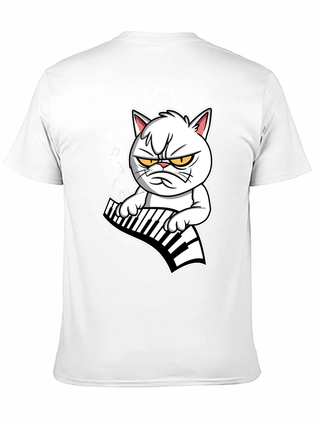 Grumpy Cat Keyboardist Black T-Shirt