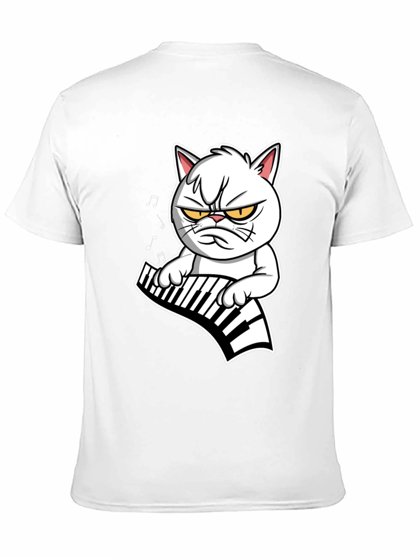 Grumpy Cat Keyboardist Black T-Shirt