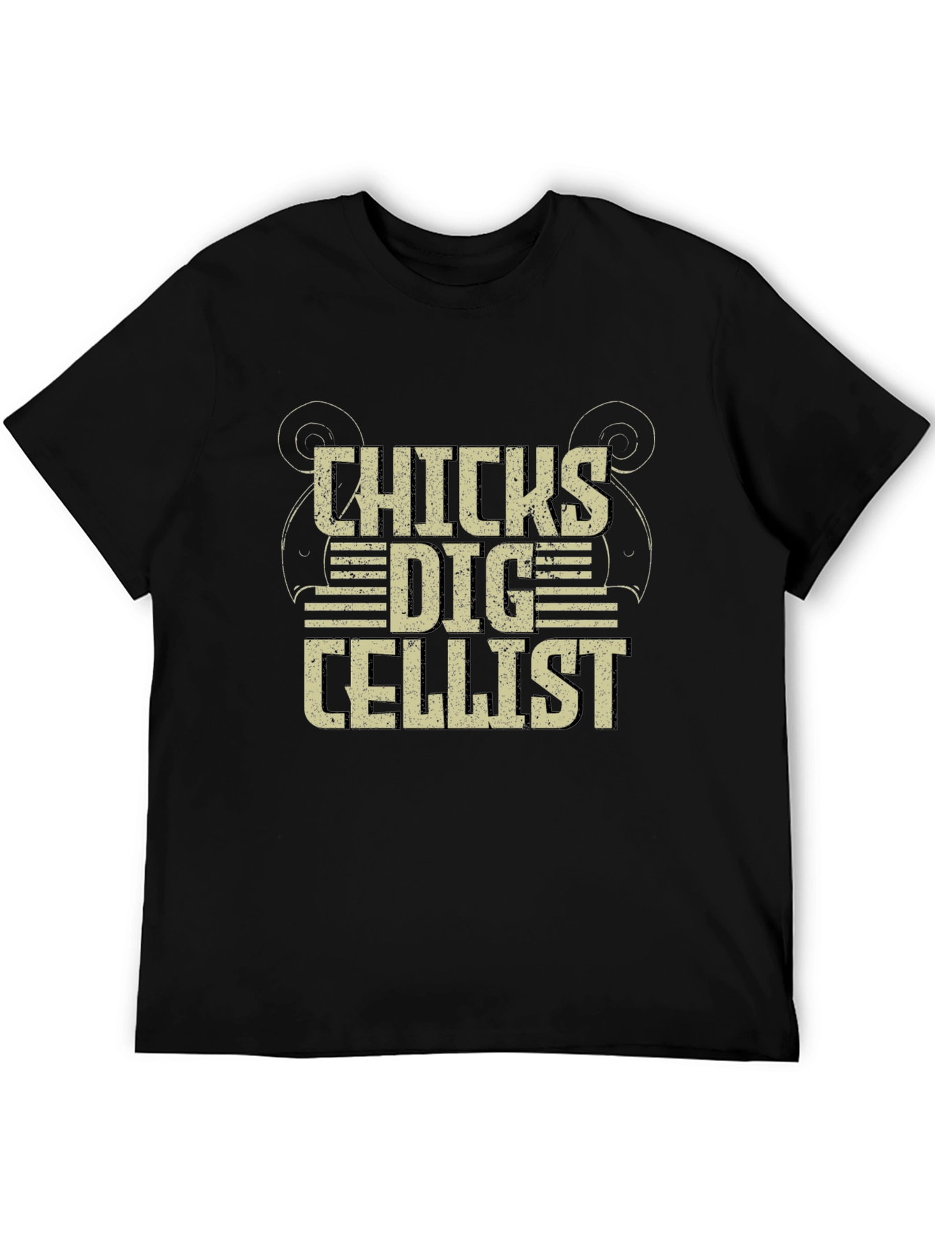 Chicks Dig Cellist Black T-Shirt