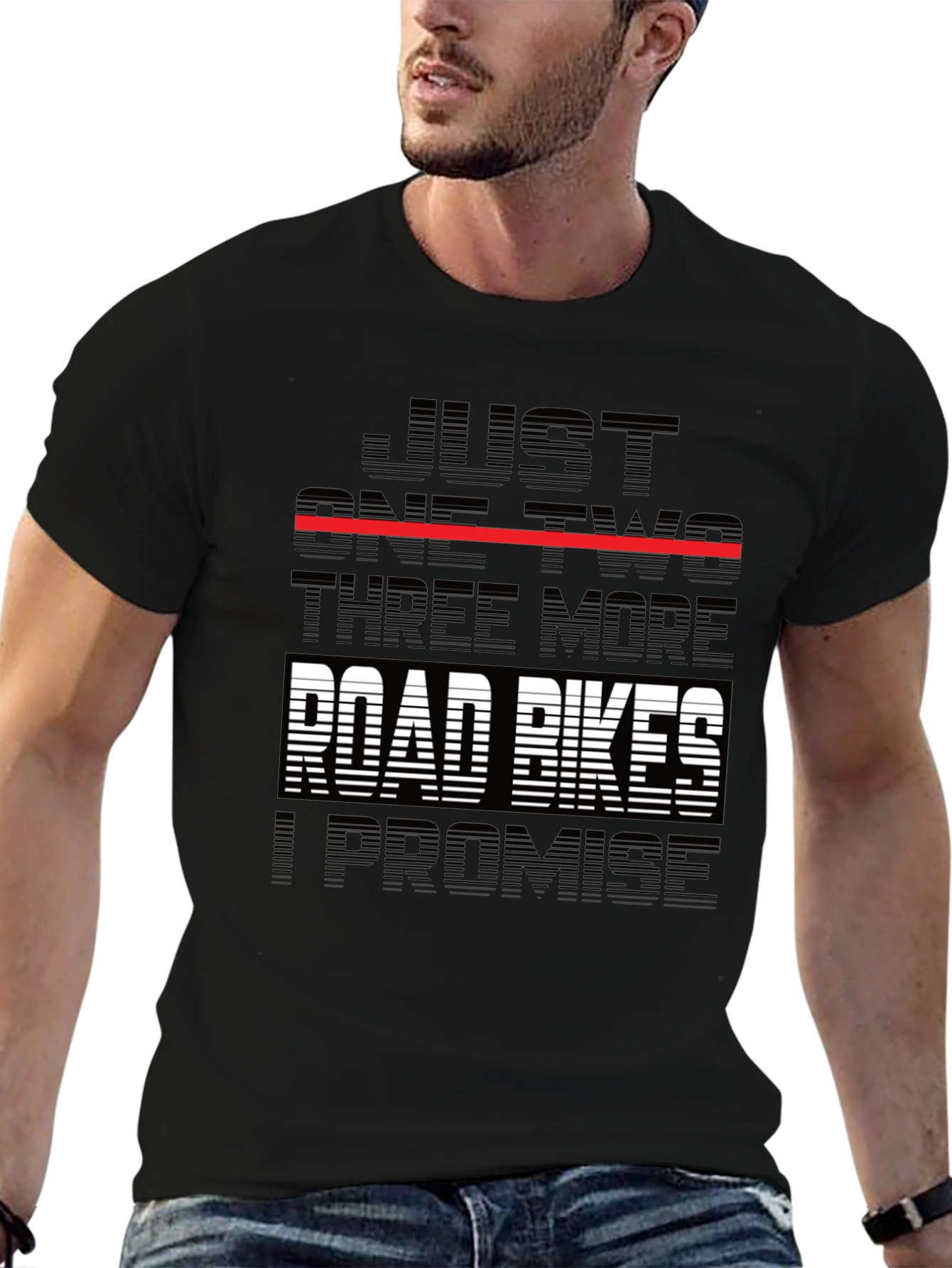 Funny Road Bike T-Shirt - Just One Two Three More...