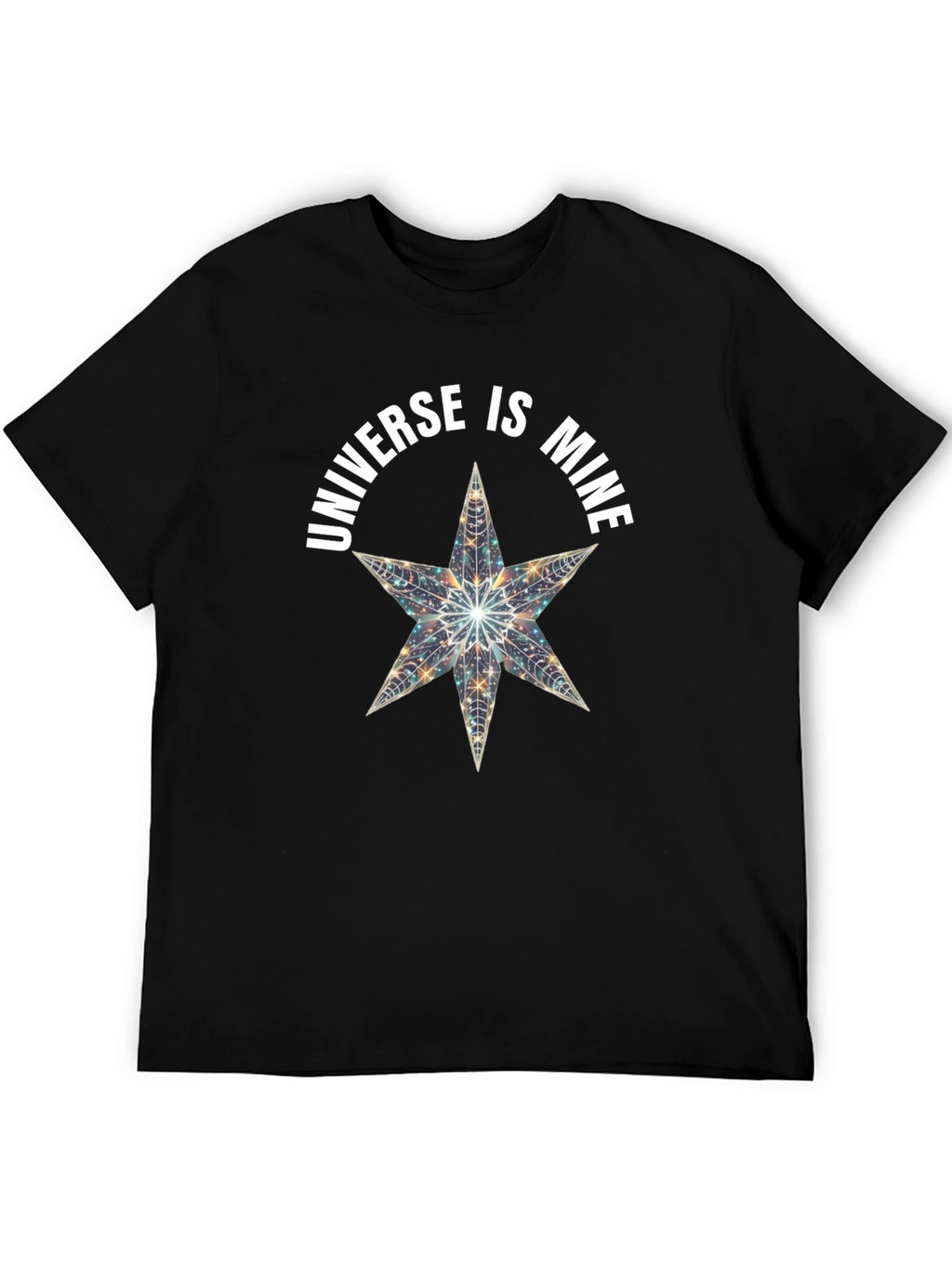 Universe is Mine Star Graphic Black T-Shirt