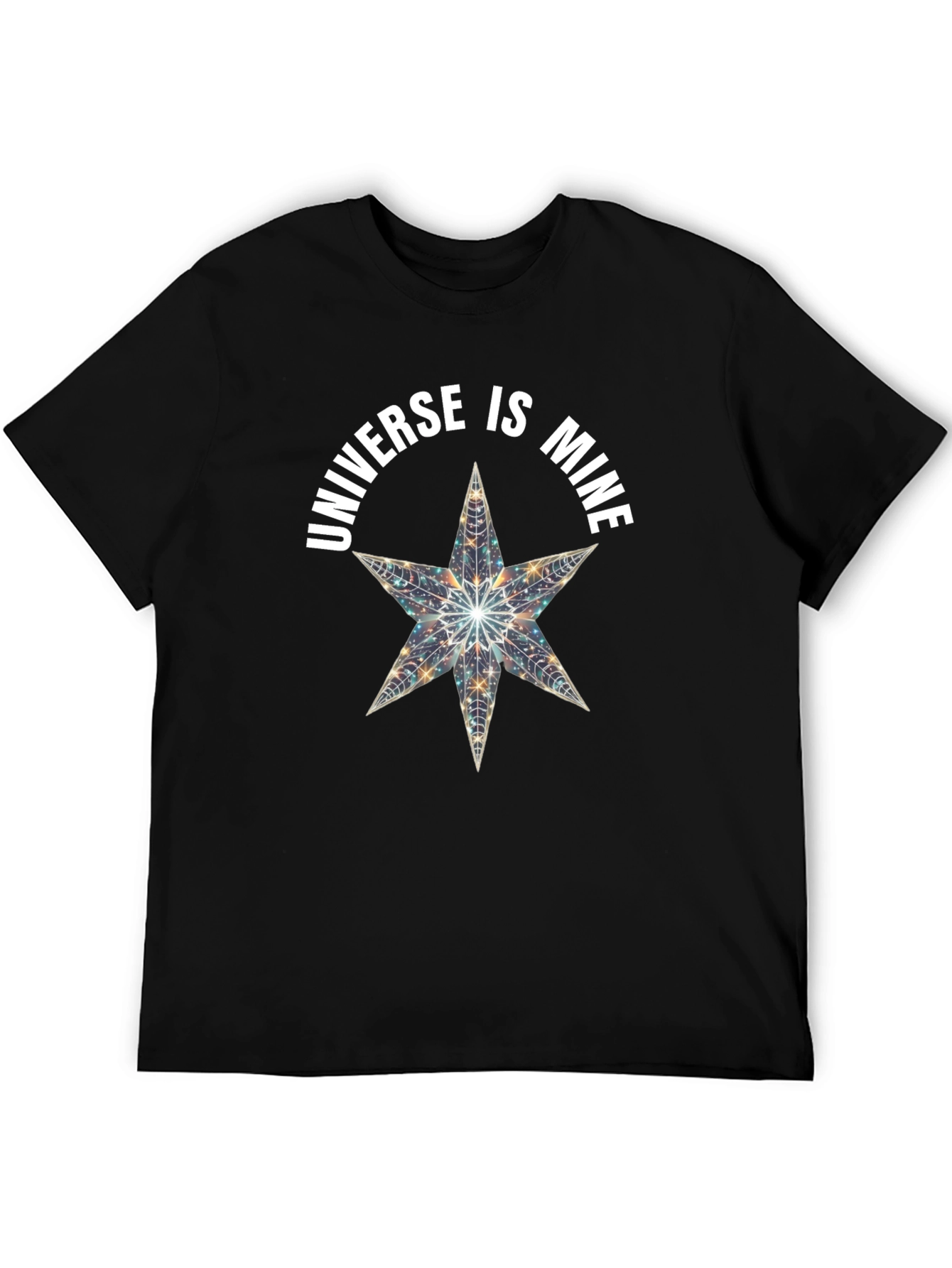Universe is Mine Star Graphic Black T-Shirt