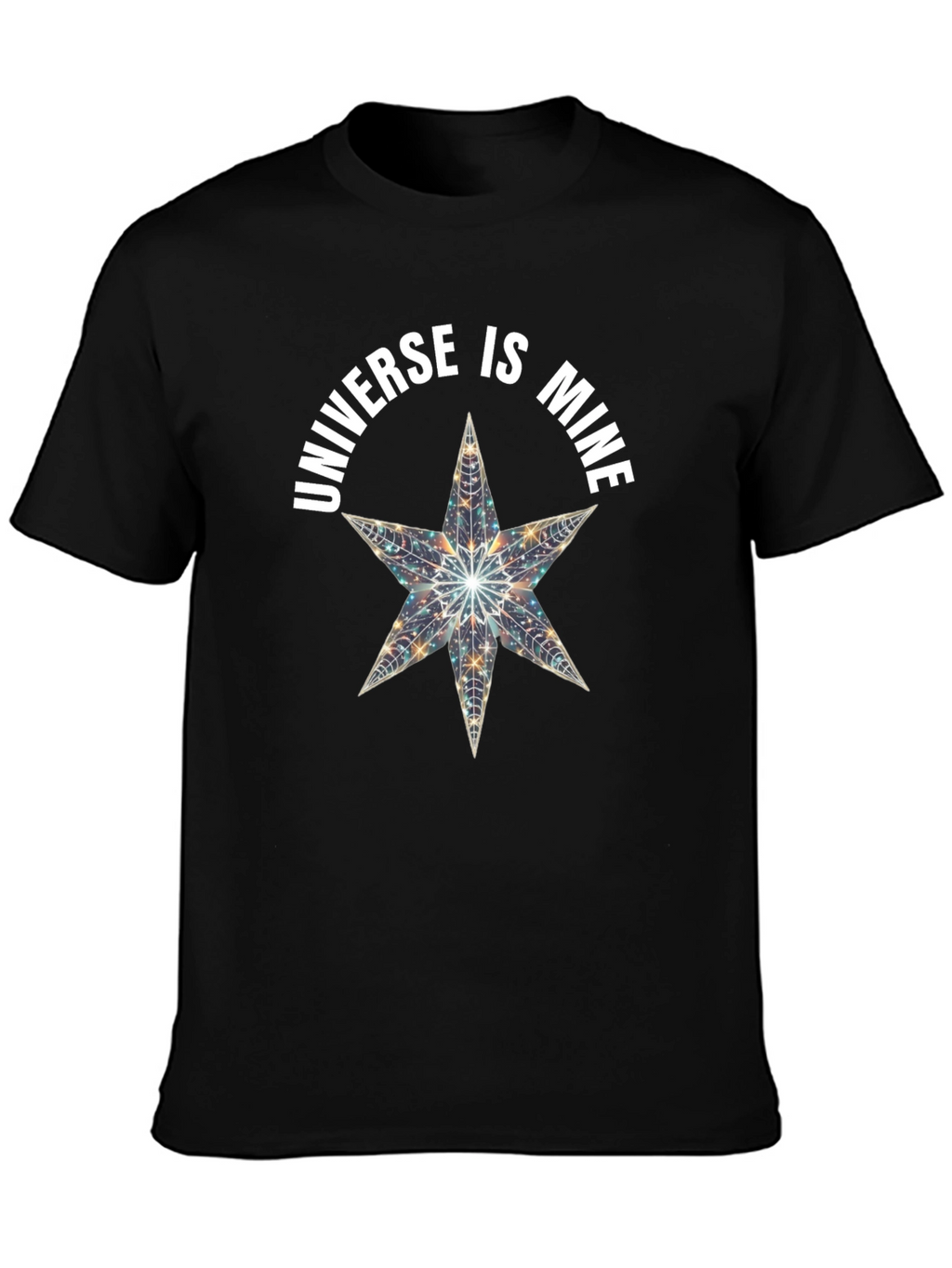 Universe is Mine Star Graphic Black T-Shirt