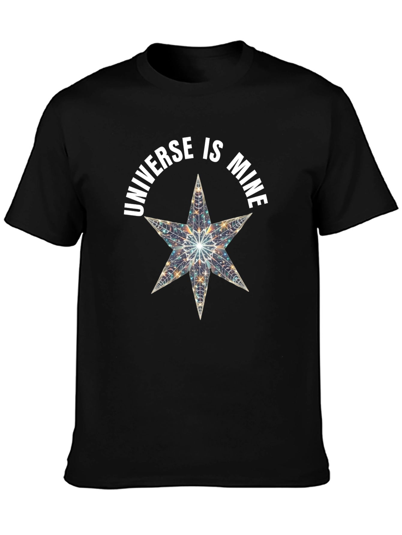 Universe is Mine Star Graphic Black T-Shirt