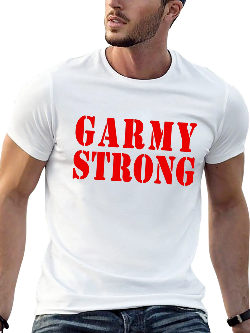 Garmy Strong Graphic Tee - Black Cotton T-Shirt