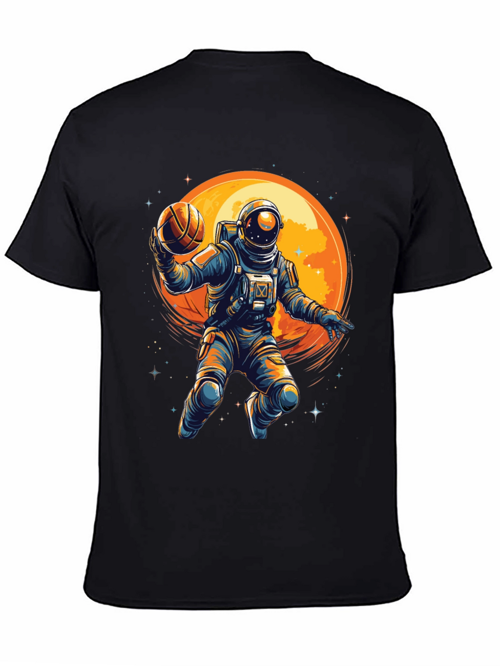 Astronaut Basketball Graphic T-Shirt