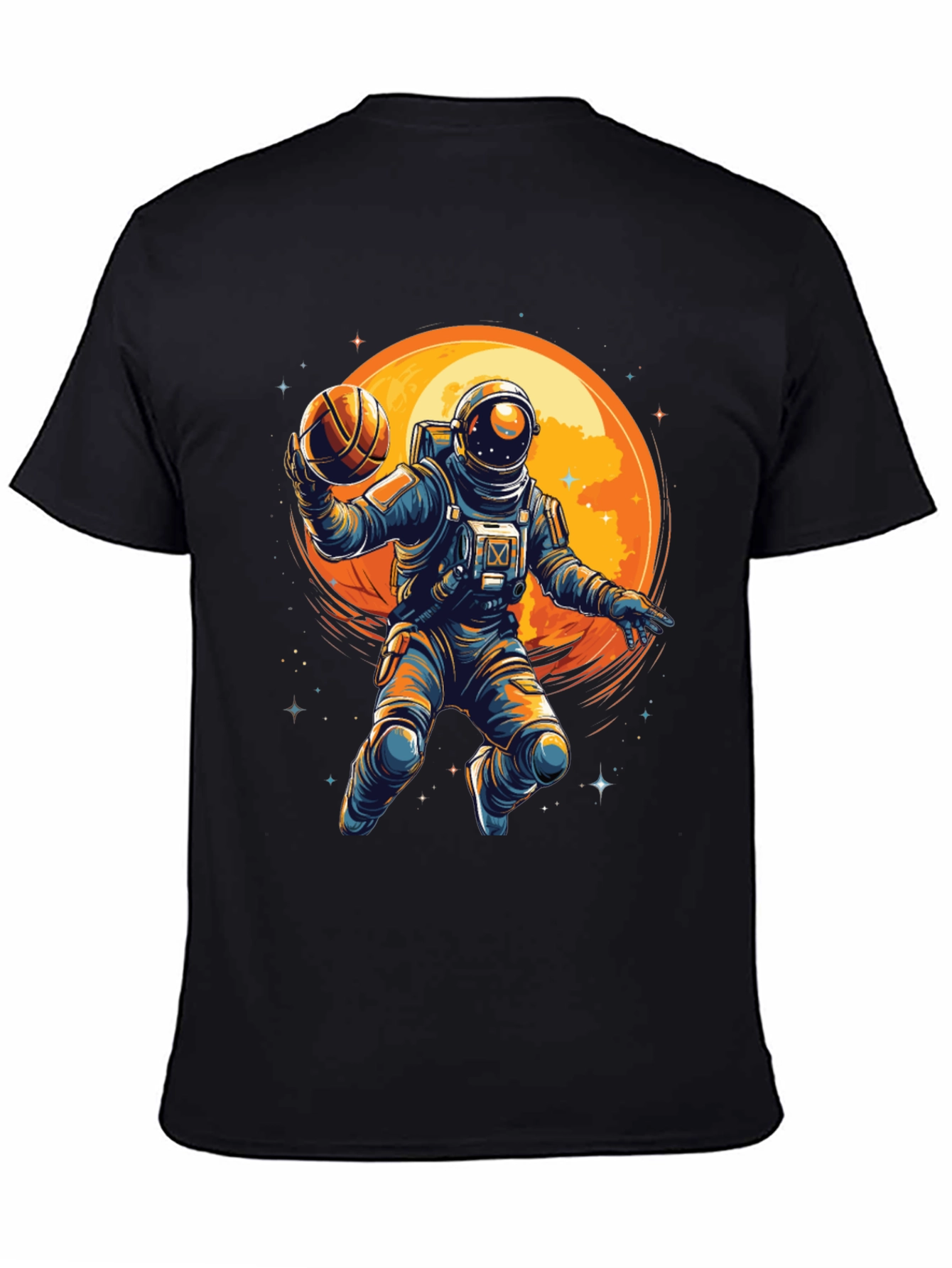 Astronaut Basketball Graphic T-Shirt