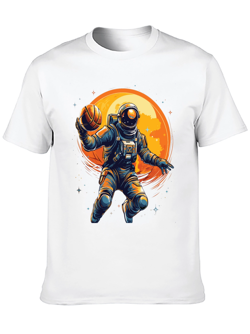 Astronaut Basketball Graphic T-Shirt