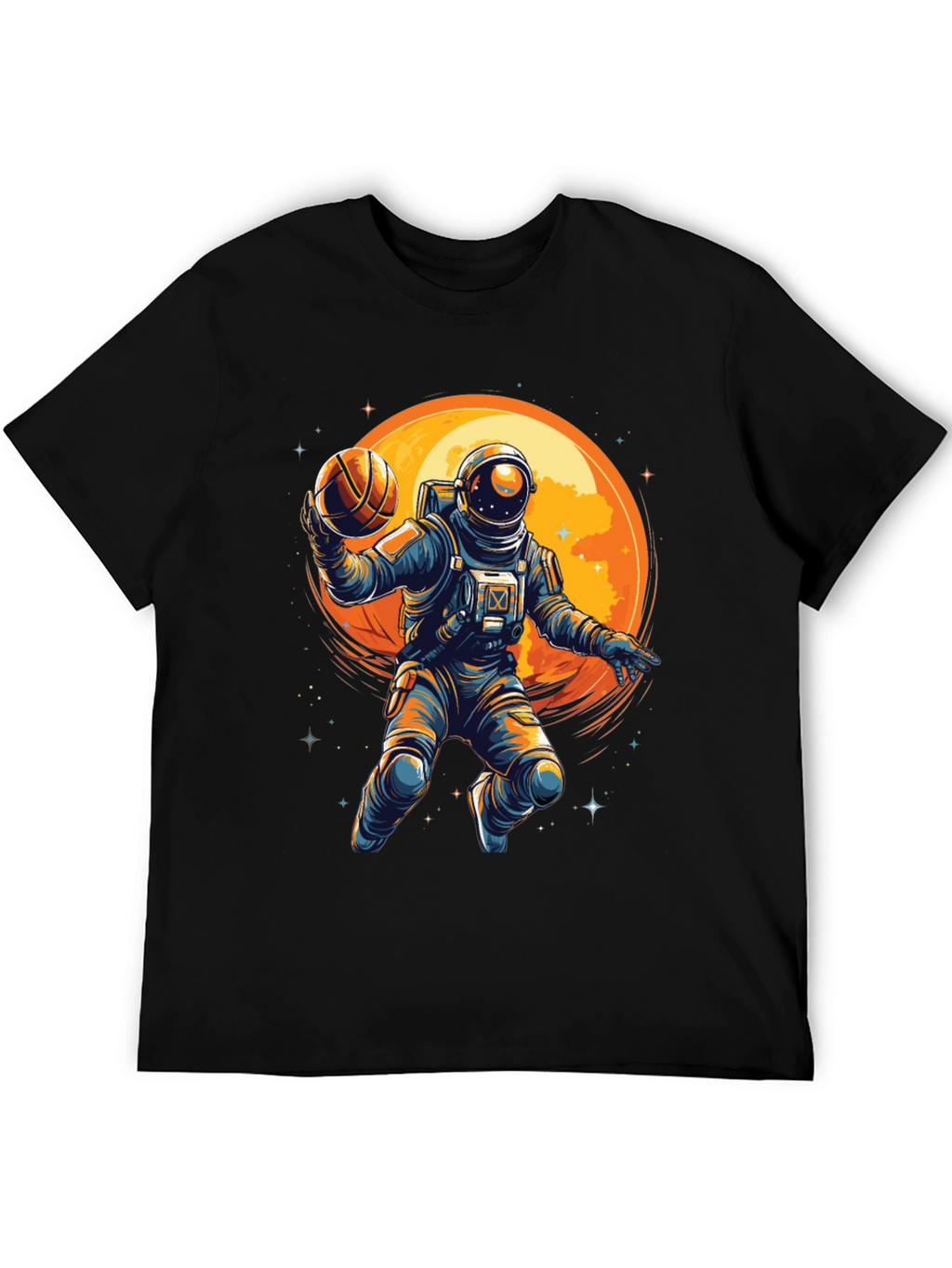 Astronaut Basketball Graphic T-Shirt