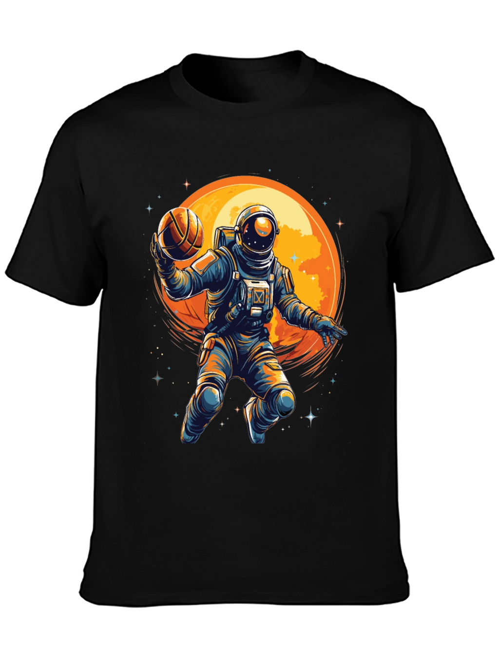 Astronaut Basketball Graphic T-Shirt