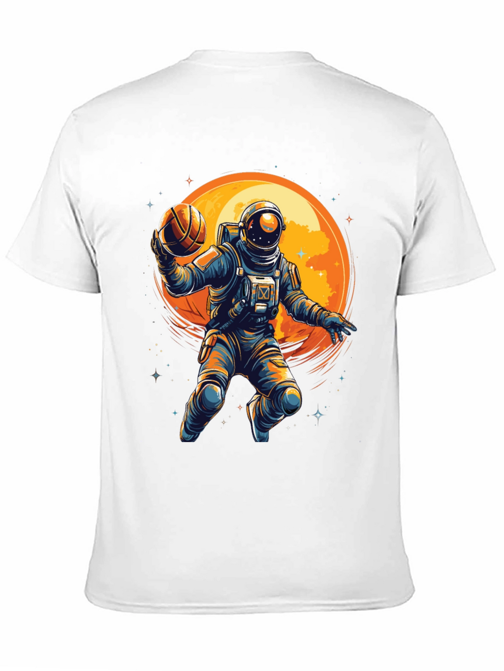 Astronaut Basketball Graphic T-Shirt