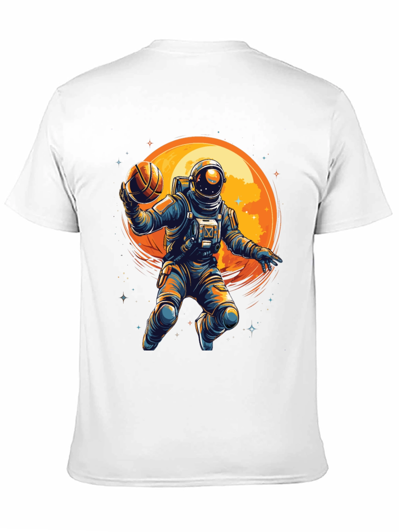 Astronaut Basketball Graphic T-Shirt