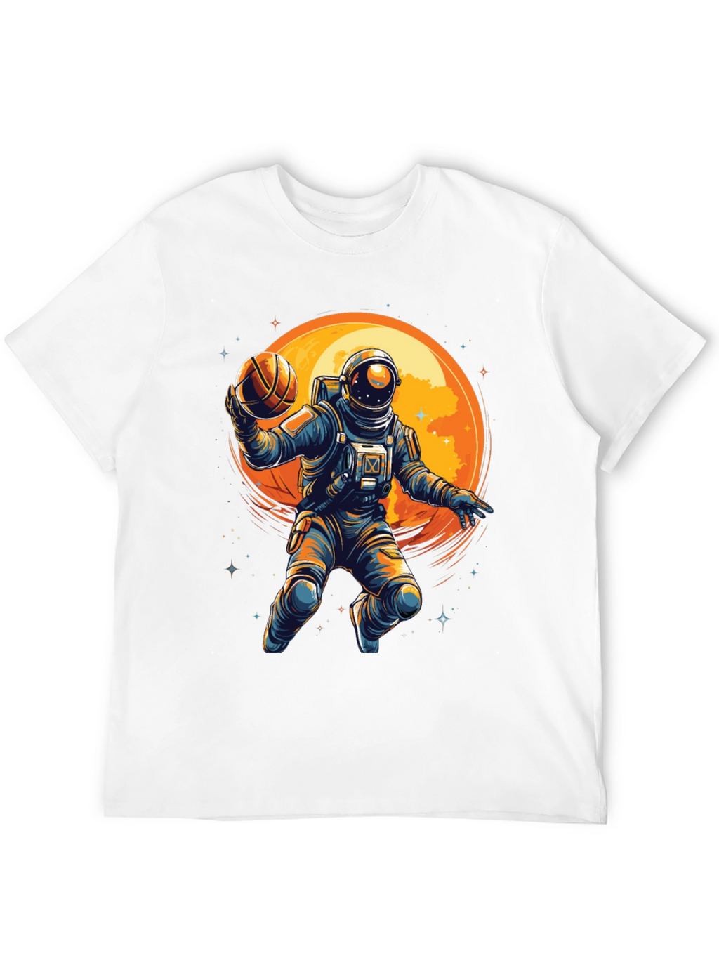 Astronaut Basketball Graphic T-Shirt