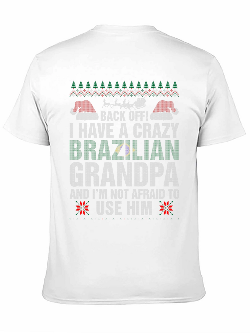 Crazy Brazilian Grandpa Christmas T-Shirt