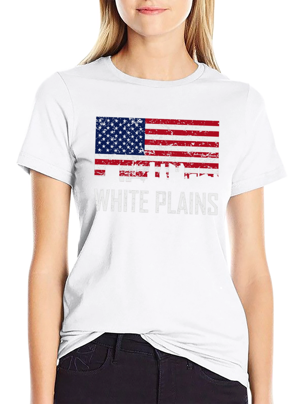 White Plains American Flag T-Shirt