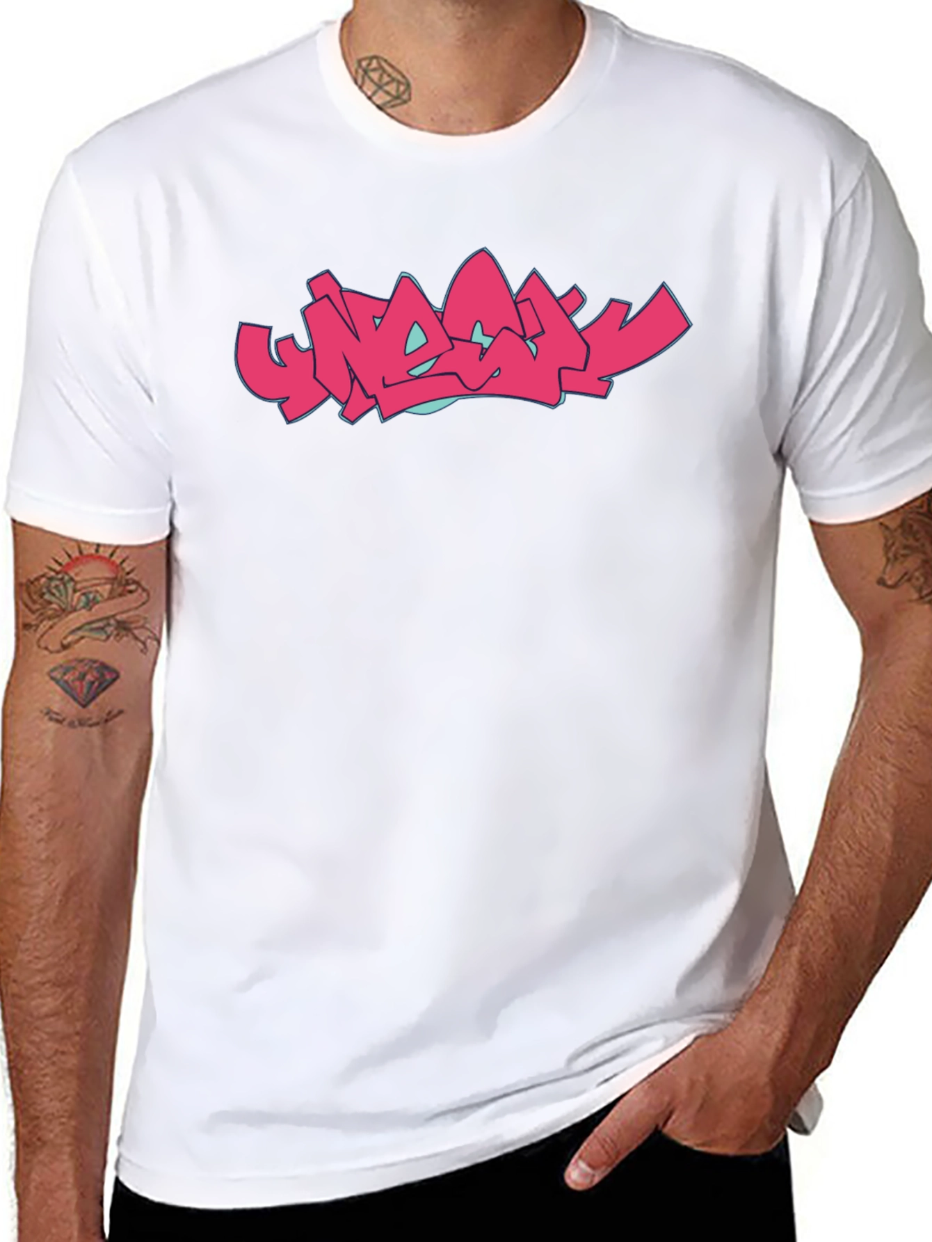 Graffiti Style Graphic Tee - Bold Streetwear Fashion