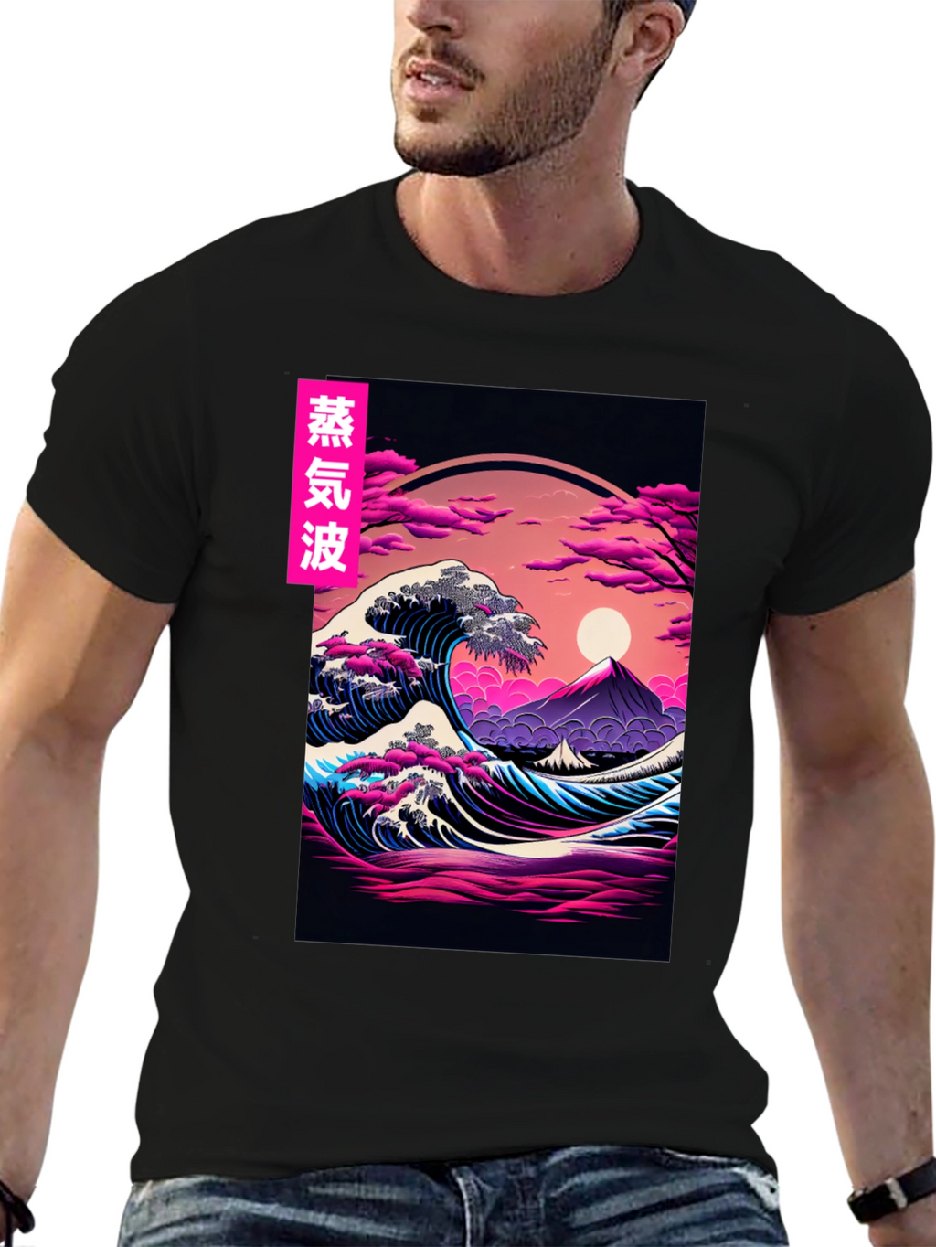 Vaporwave Great Wave T-Shirt
