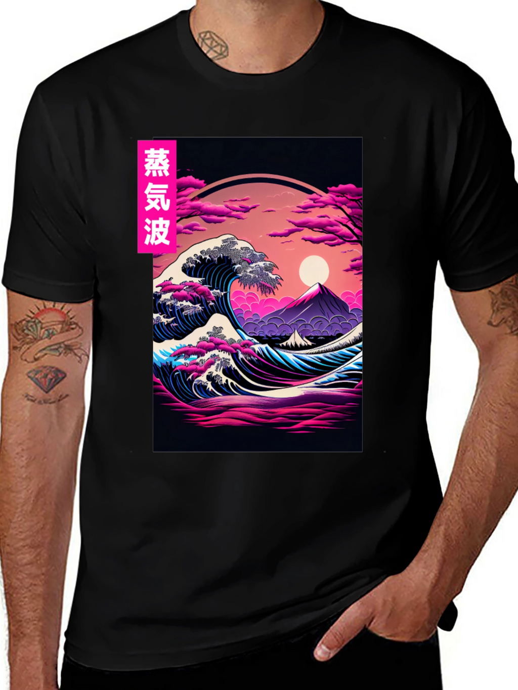 Vaporwave Great Wave T-Shirt