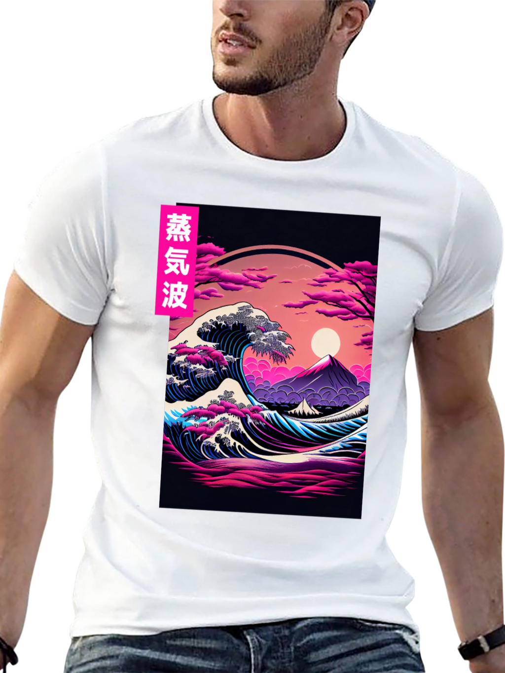 Vaporwave Great Wave T-Shirt