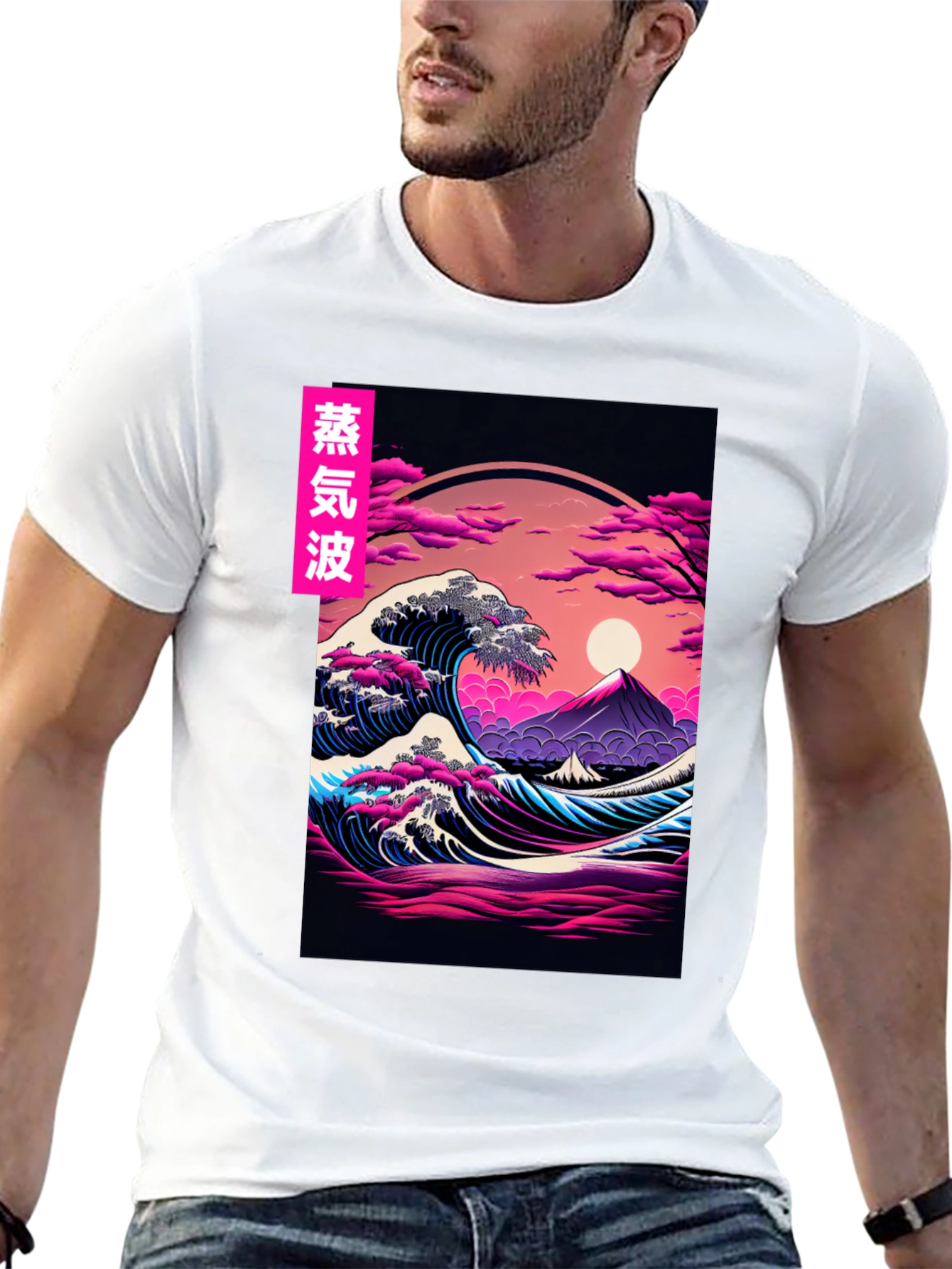 Vaporwave Great Wave T-Shirt