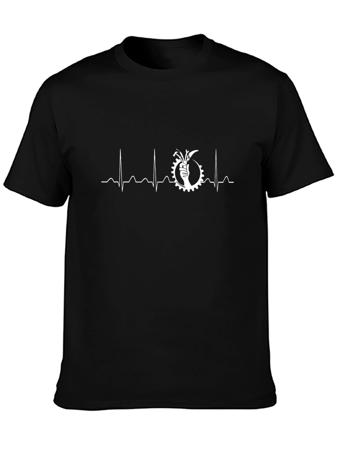 Mechanic Heartbeat T-Shirt - Black