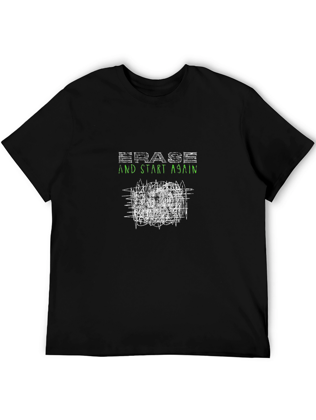 Erase & Start Again Graphic Tee - Black