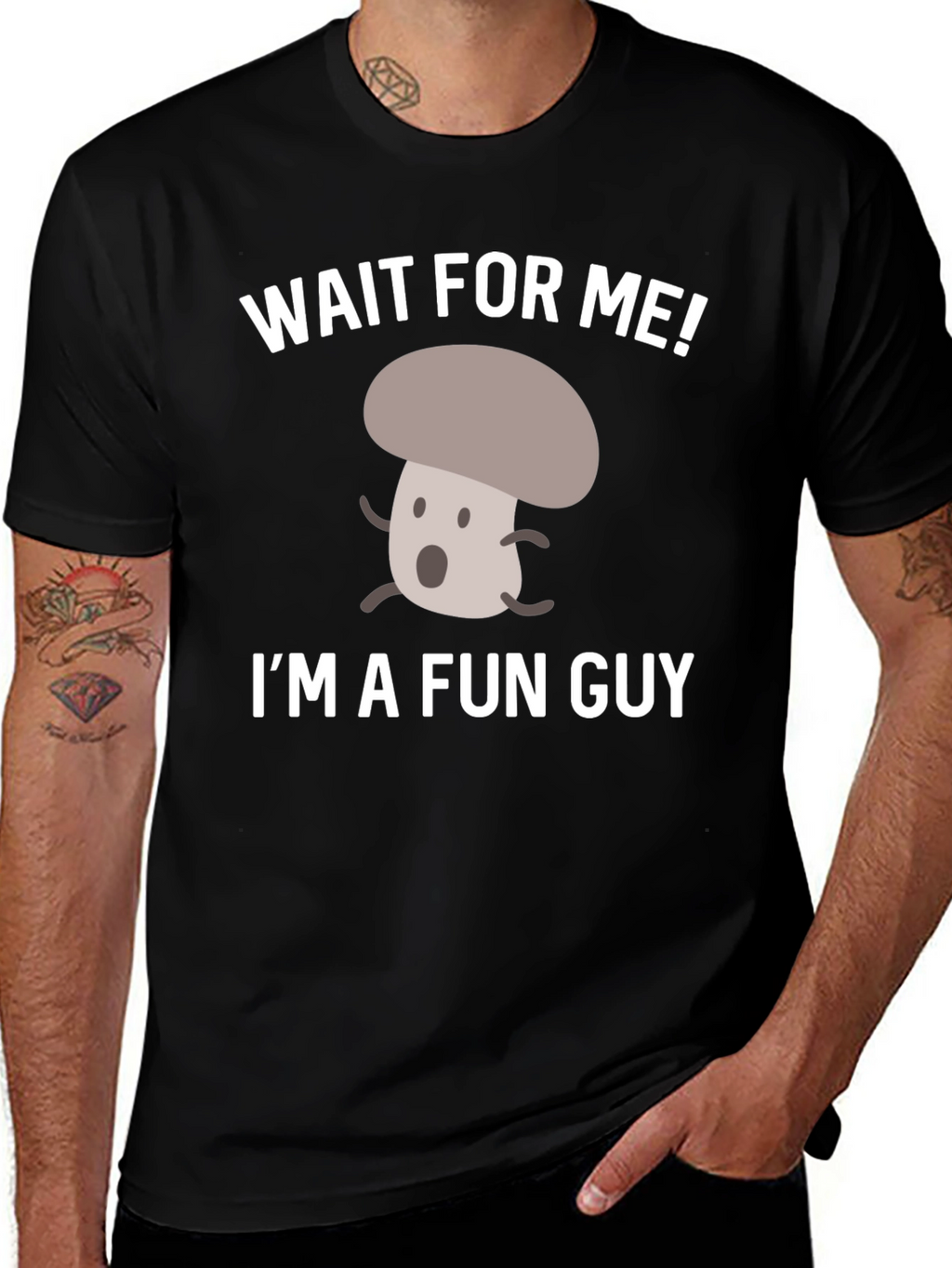 Fun Guy Mushroom Graphic T-Shirt