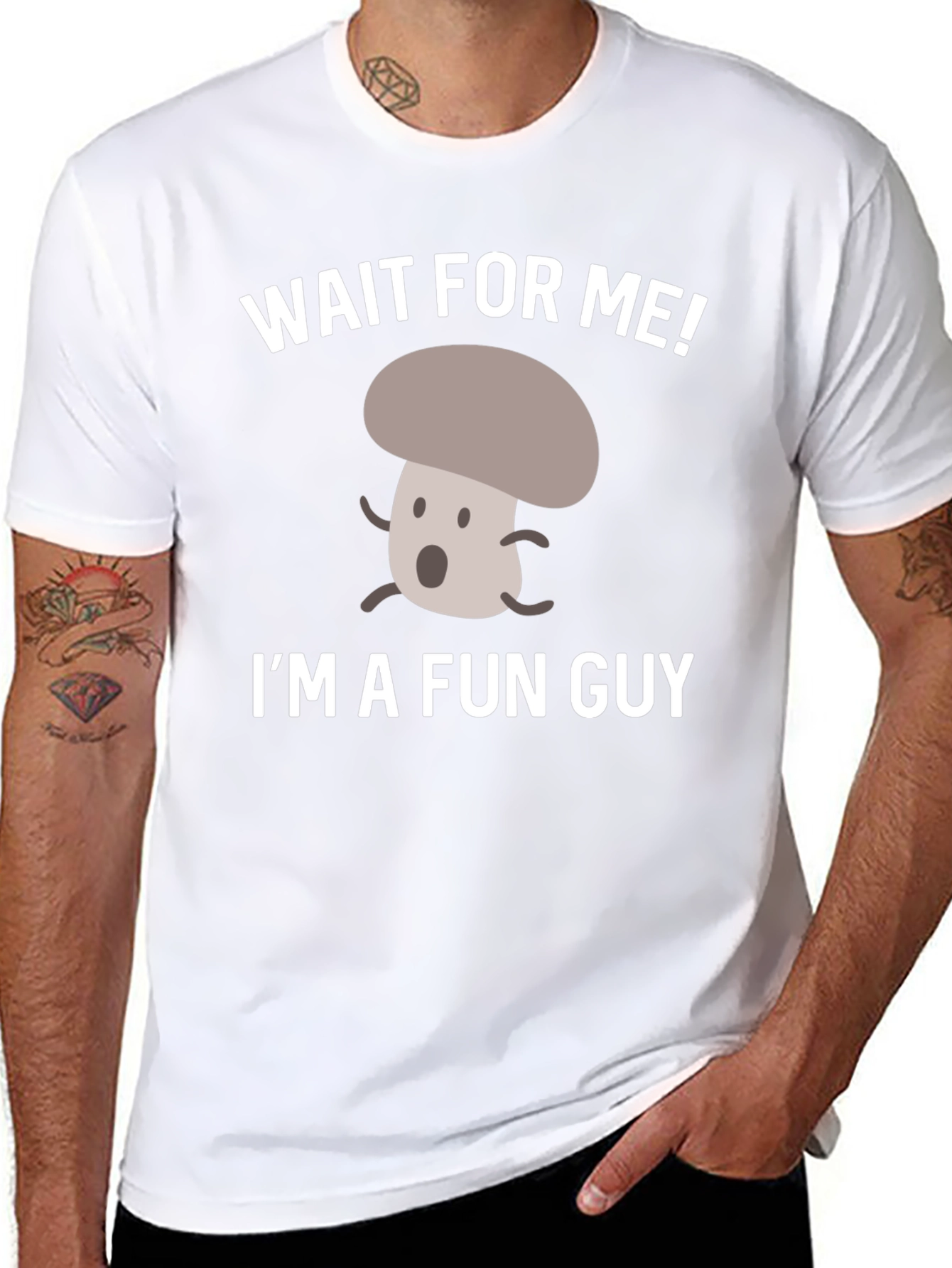 Fun Guy Mushroom Graphic T-Shirt