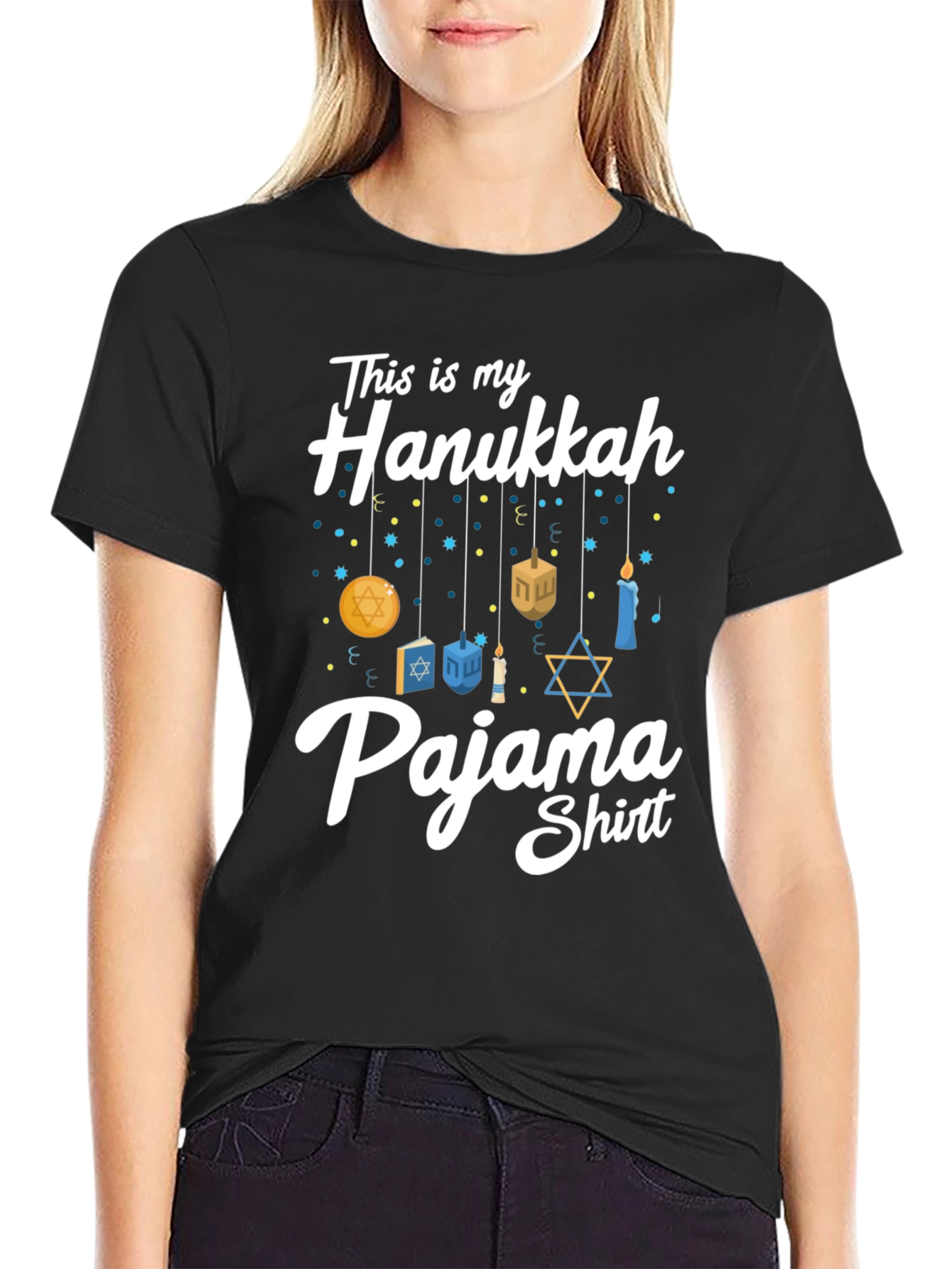 Hanukkah Pajama Shirt - Mens Holiday Tee