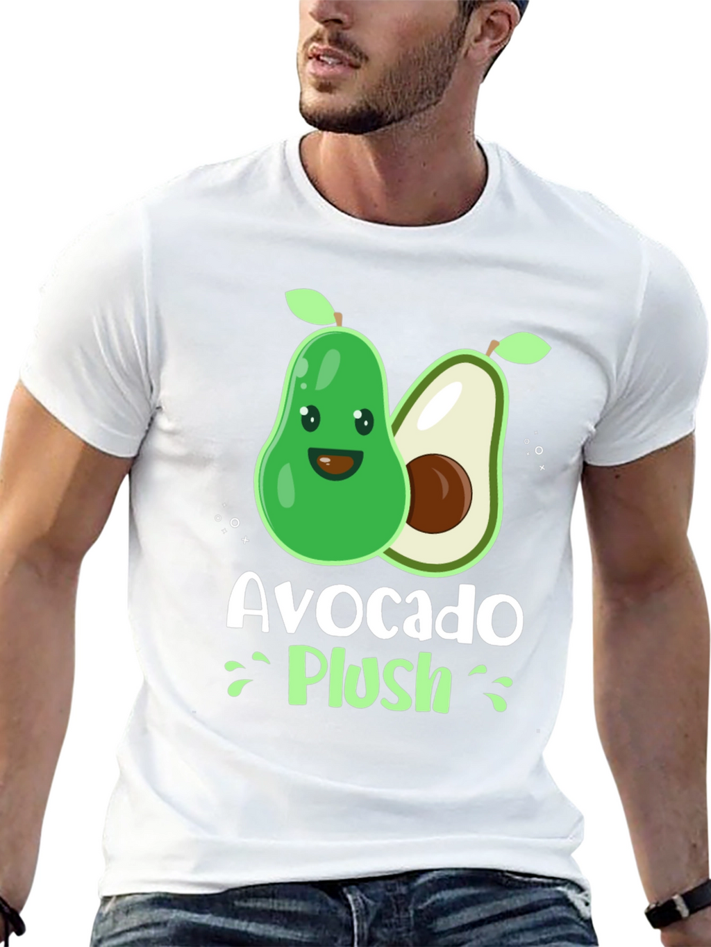 Avocado Plush Graphic T-Shirt - Black