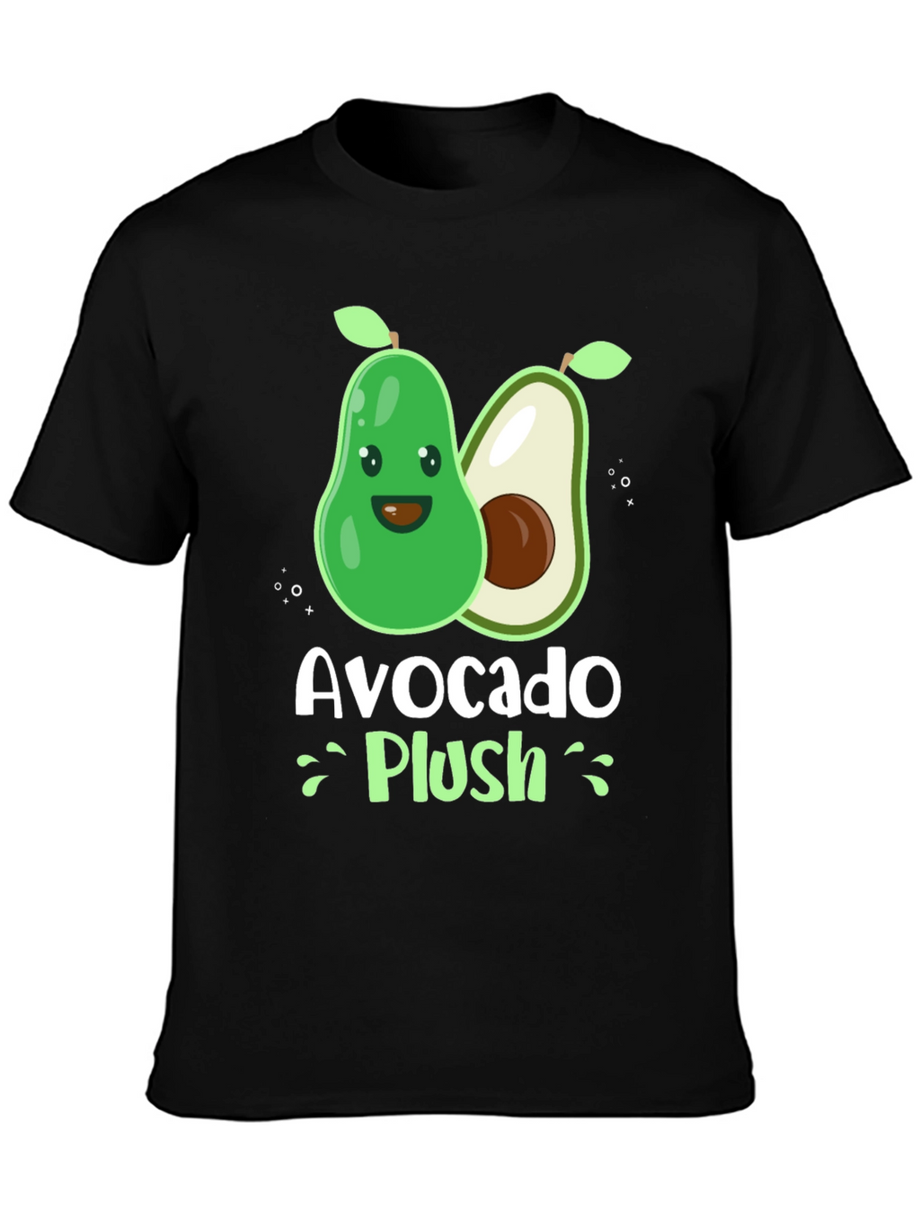 Avocado Plush Graphic T-Shirt - Black