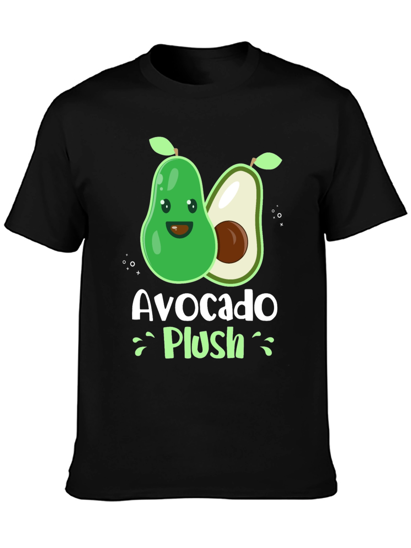 Avocado Plush Graphic T-Shirt - Black
