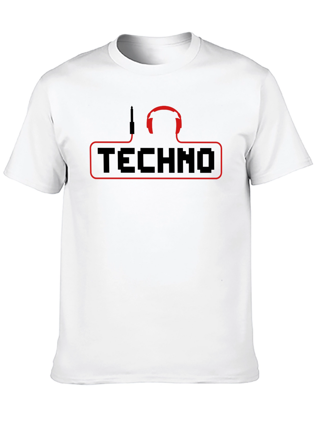 Techno Music T-Shirt - DJ Headphones Graphic Tee