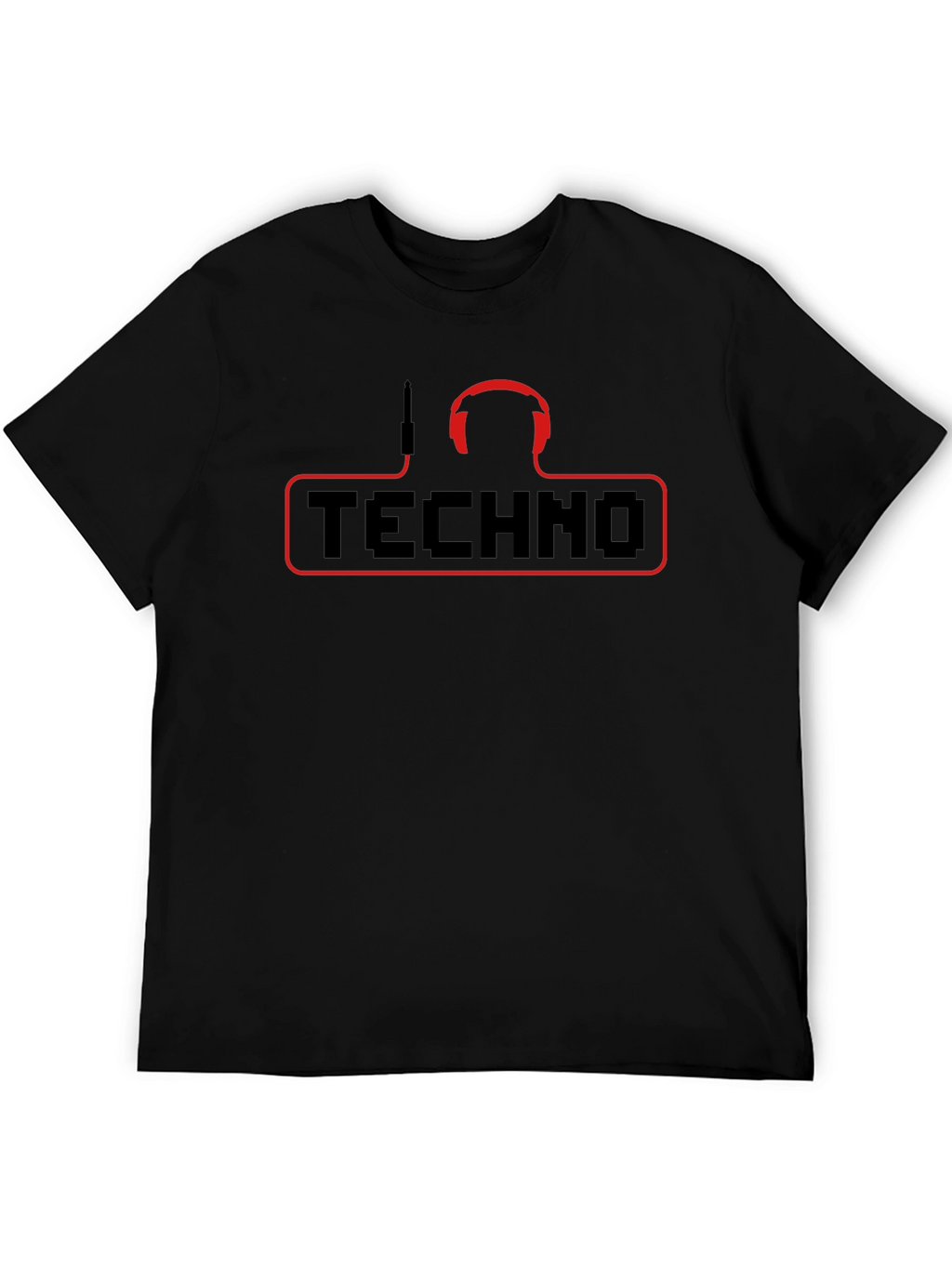 Techno Music T-Shirt - DJ Headphones Graphic Tee