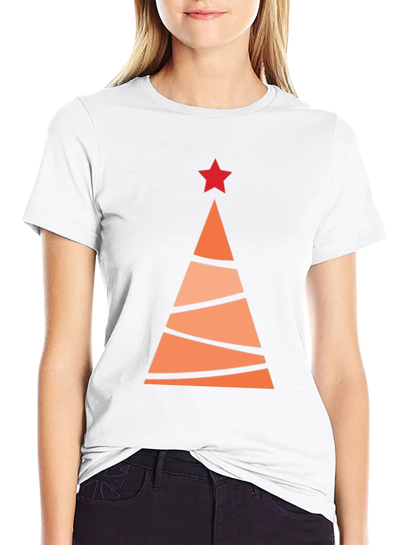Abstract Holiday Tree Graphic Tee