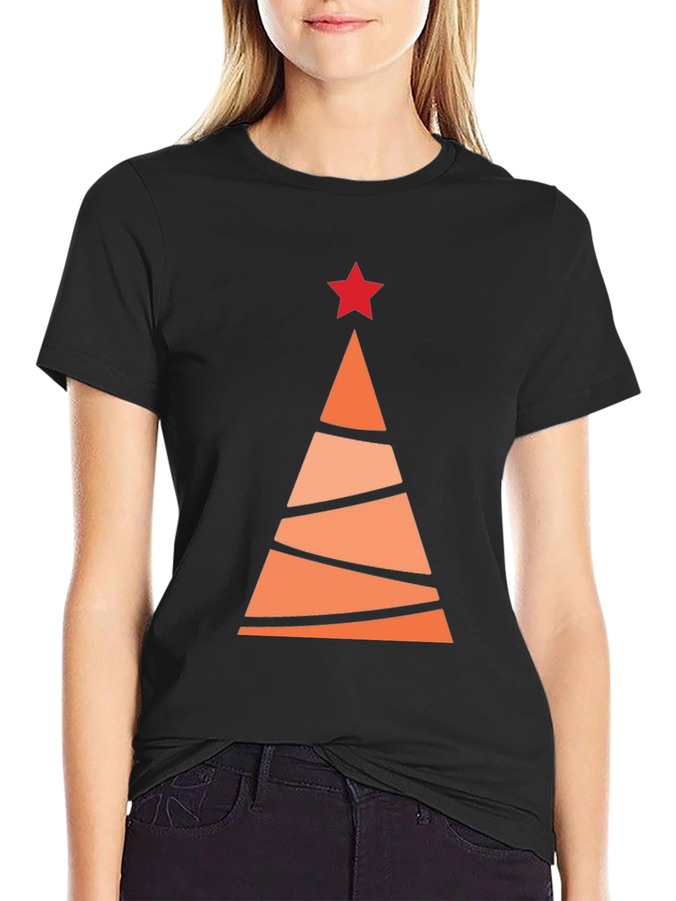 Abstract Holiday Tree Graphic Tee