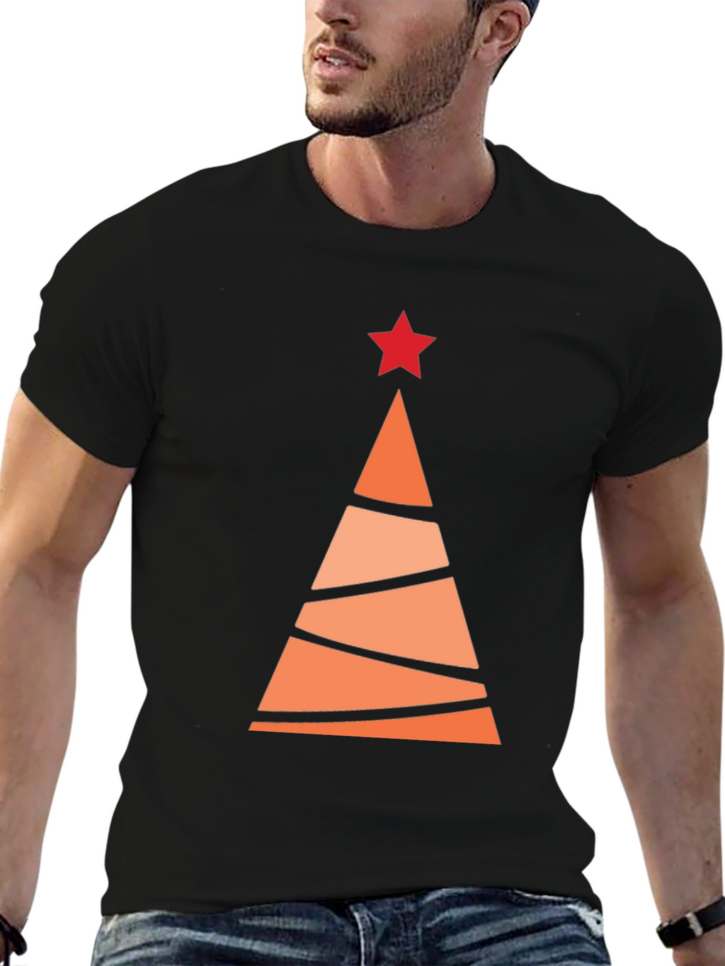 Abstract Holiday Tree Graphic Tee