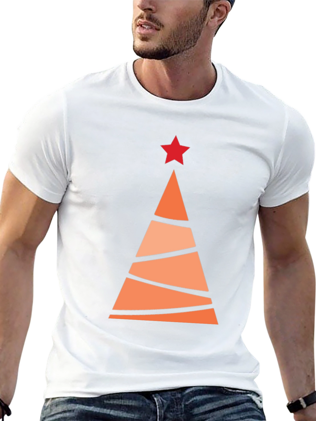 Abstract Holiday Tree Graphic Tee