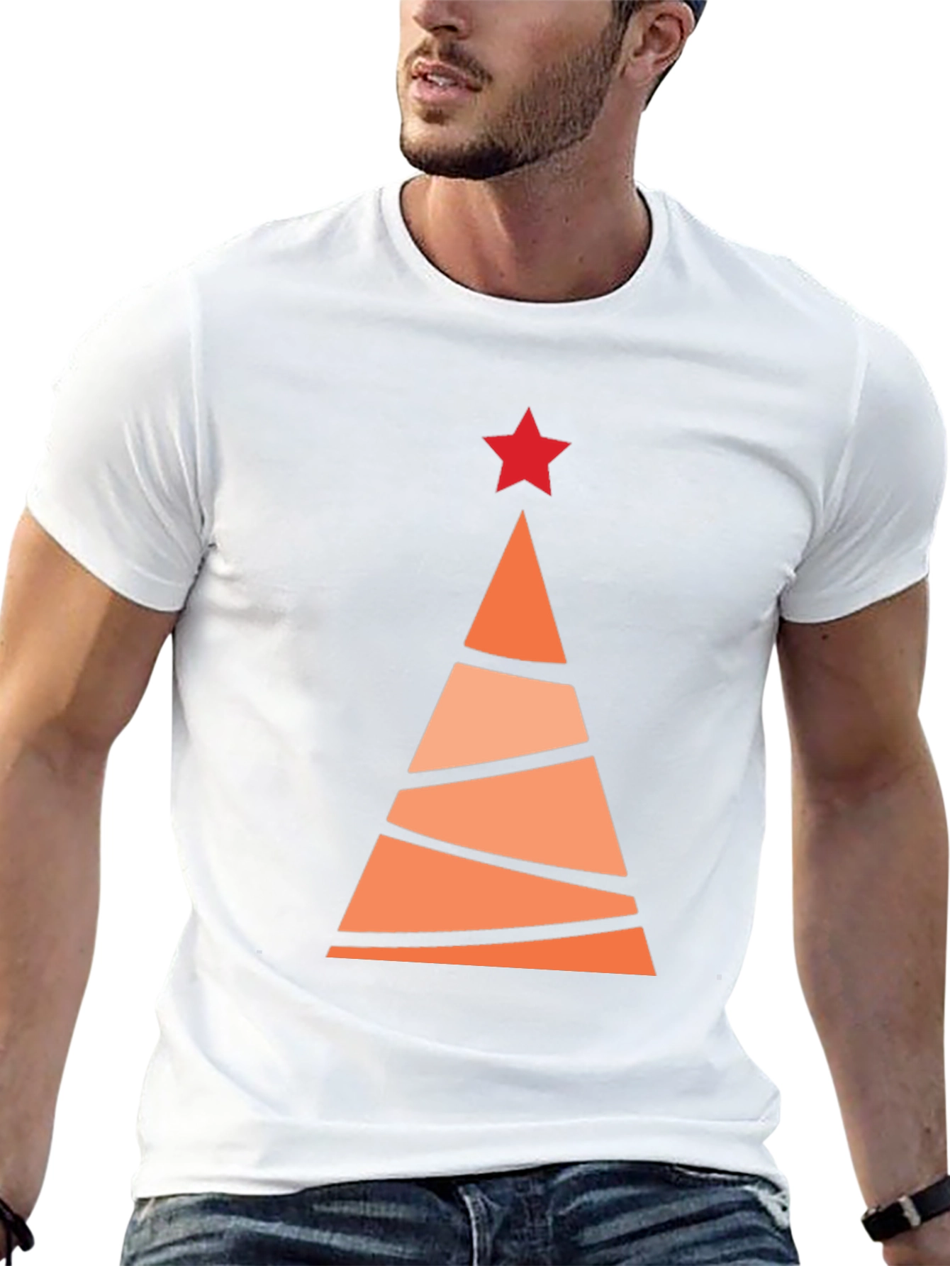 Abstract Holiday Tree Graphic Tee