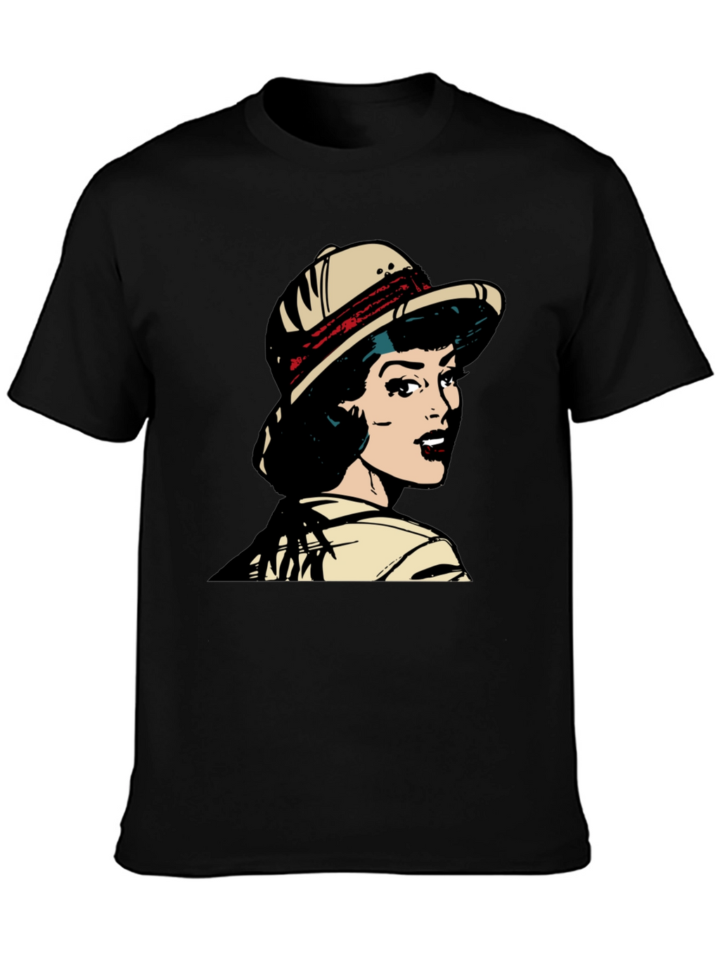 Retro Pop Art T-Shirt - Safari Girl Graphic Tee