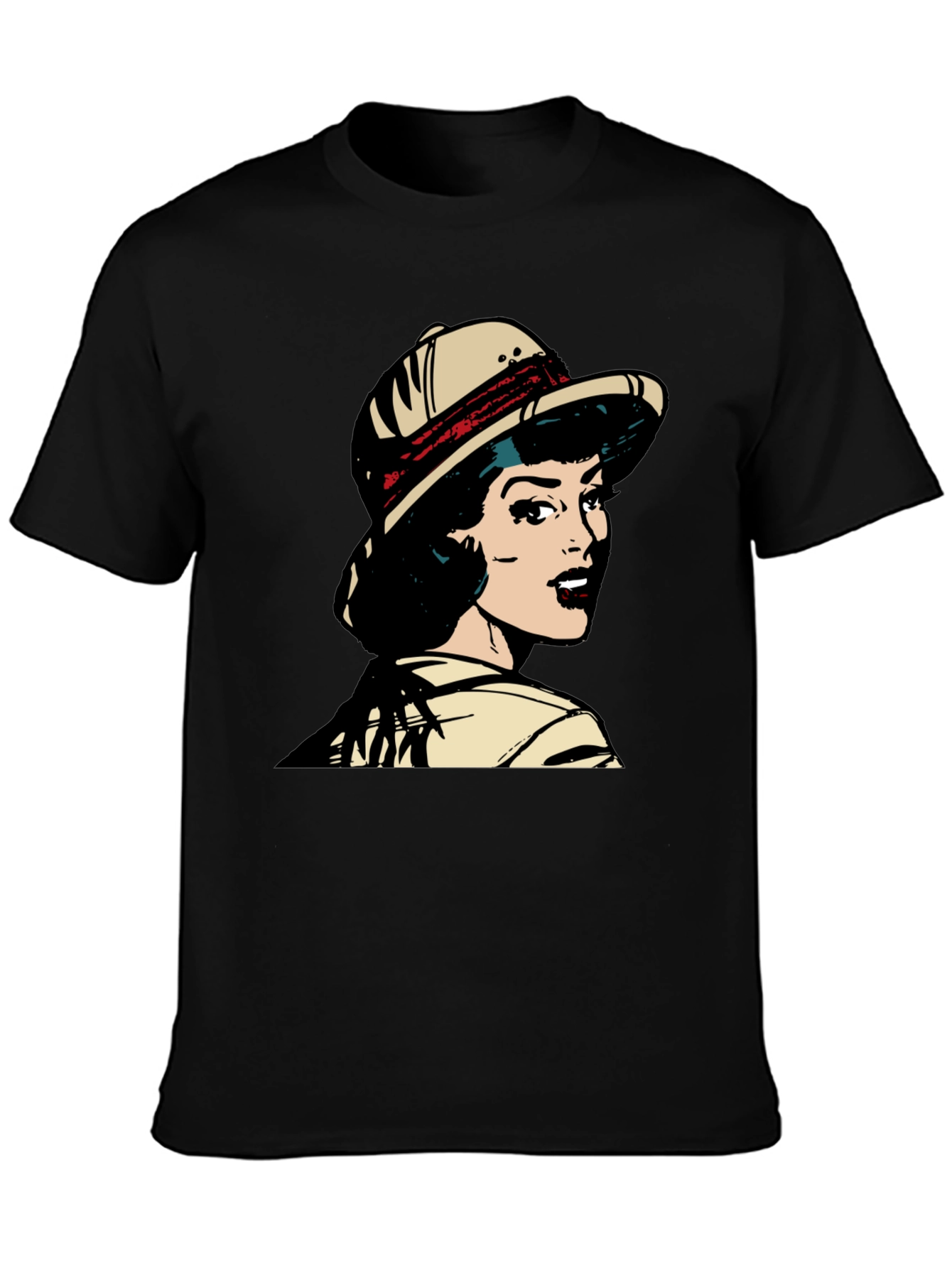 Retro Pop Art T-Shirt - Safari Girl Graphic Tee