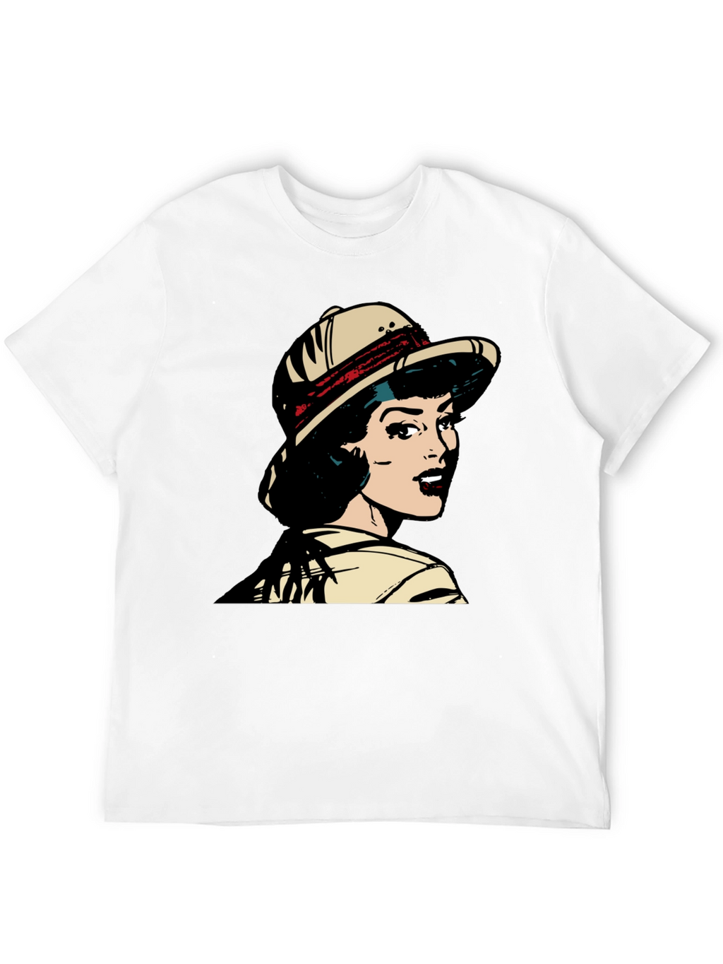 Retro Pop Art T-Shirt - Safari Girl Graphic Tee