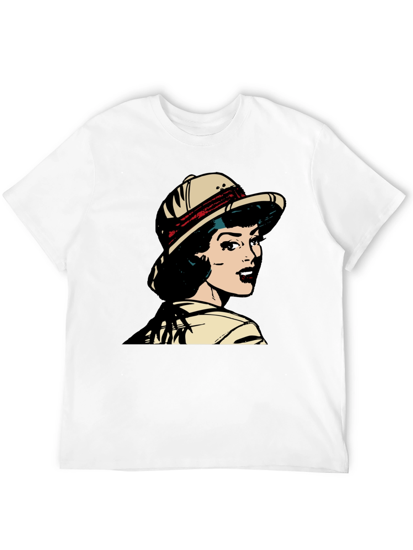 Retro Pop Art T-Shirt - Safari Girl Graphic Tee