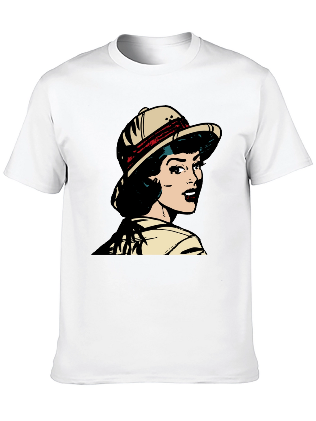Retro Pop Art T-Shirt - Safari Girl Graphic Tee